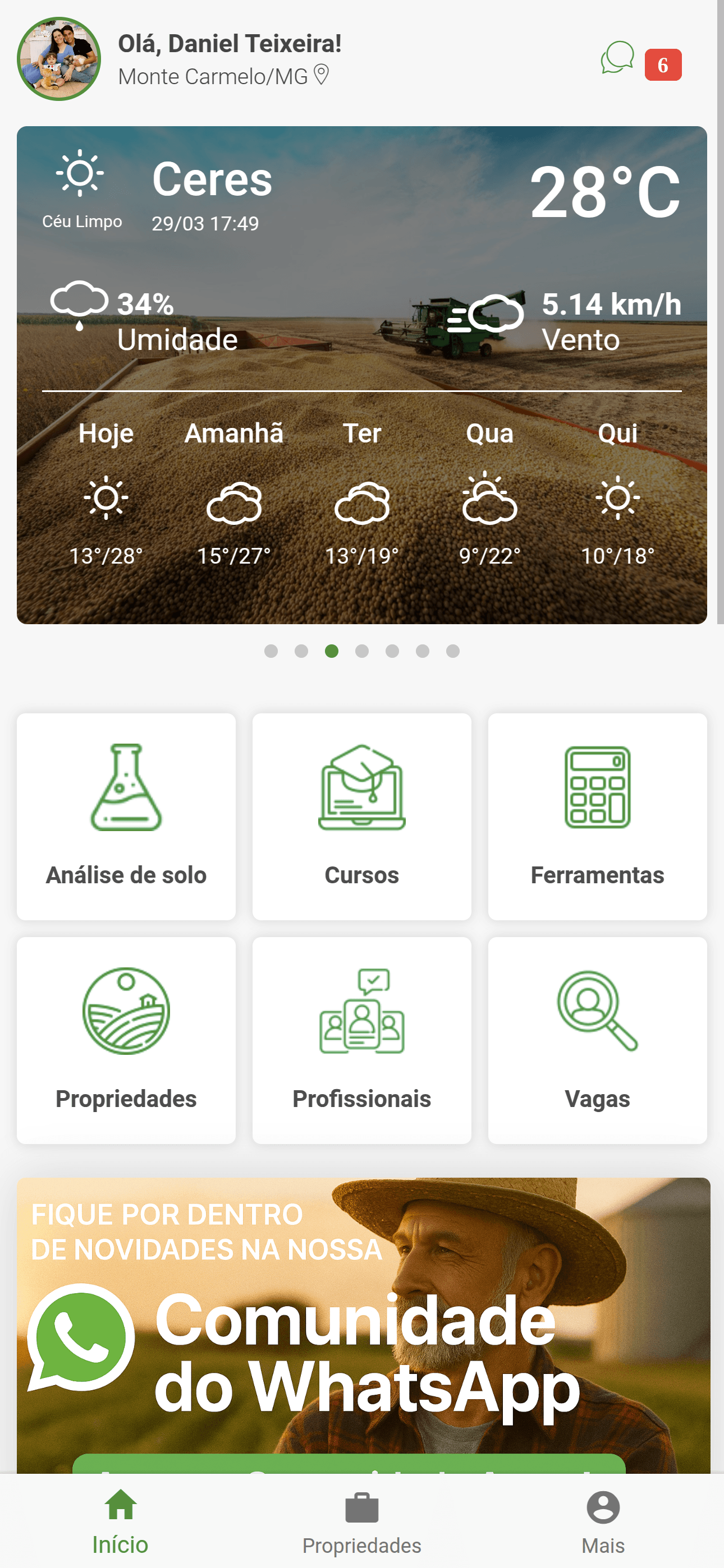 Dr.Agro — Tela inicial